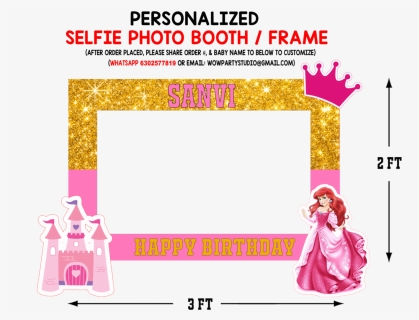 Princess Theme Photo Booth For Birthday Party, HD Png Download, Free Download