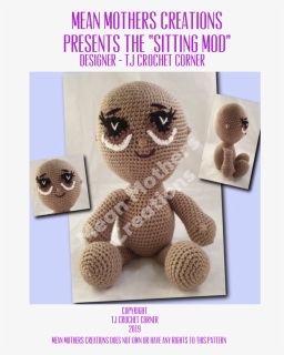 Sitting Mod Crochet Pattern - Stuffed Toy, HD Png Download, Free Download