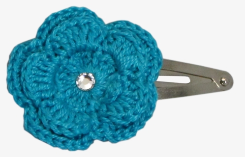Crochet Flower Hair Clip - Crochet, HD Png Download, Free Download