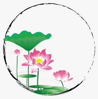 Hand Painted Chinese Style Ink Border Png And Vector - Cách Vẽ Hoa ...