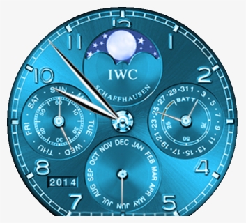 Iwc Portuguese Perpetual Watch Face - Galaxy Watch Iwc Face, HD Png Download, Free Download