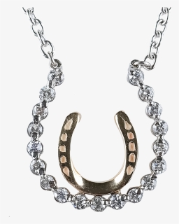 Double Horseshoe Diamond Pendant - Necklace, HD Png Download, Free Download