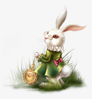 Rabbit Reading Book Clipart Graphic Royalty Free Stock - Rabbit Alice In Wonderland Png, Transparent Png, Free Download
