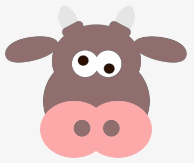 Funny Cow Face Clipart - Cartoon Sad Cow Face, HD Png Download, Free Download