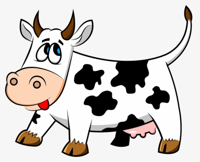 Cute Cow Clipart - Cartoon Cow Transparent Background, HD Png Download, Free Download