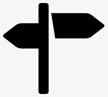 Directions Sign Silhouette Logger Pictograph Pictogram - Crossroad Icon, HD Png Download, Free Download