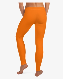 All Over Leggings Template2222 Orange Mockup Back Fitness - Capri Pants, HD Png Download, Free Download