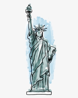 Statue Of Liberty Apple Png - تمثال الحرية مرسوم, Transparent Png, Free Download