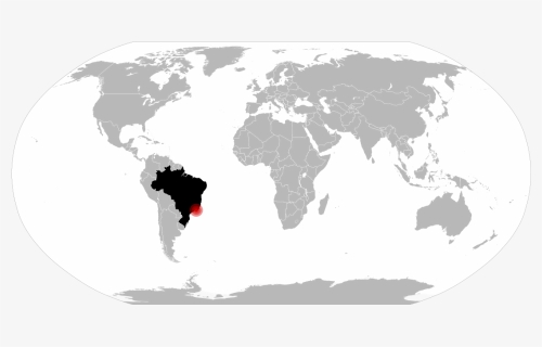 World Map Highlighting Brazil, HD Png Download, Free Download