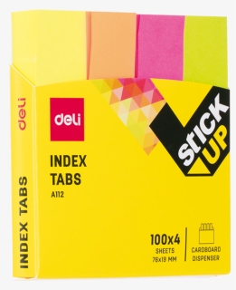 Index Tab 76x19mm 100sheetx4color Neon - Ea11202 Deli, HD Png Download, Free Download