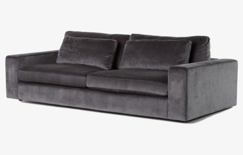 Kathy Kuo Designs Theodora Regency Charcoal Grey Velvet - Couch, HD Png Download, Free Download