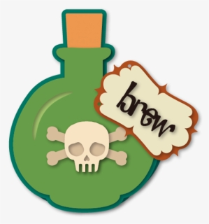 Potion Brew Bottle A6 Card - Skull, HD Png Download, Free Download