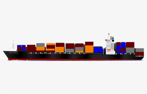 Container, Ship, Vessel, Boat - Cargo Ship Clipart Png, Transparent Png, Free Download