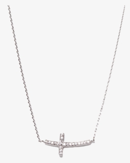 Sideway Concave Cross Necklace - Necklace, HD Png Download, Free Download