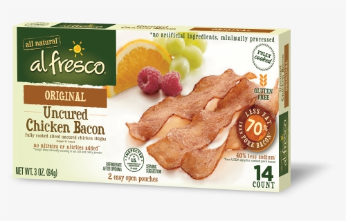 Fully Cooked Chicken Bacon - Al Fresco Uncured Chicken Bacon, HD Png Download, Free Download