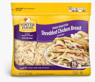 Oven Roasted Shredded Chicken Breast - Foster Farms Shredded Chicken, HD Png Download, Free Download