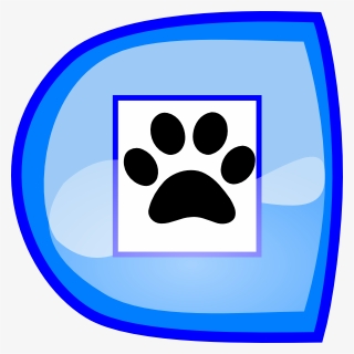 Blue Stop Button With Paws Svg Clip Arts 600 X - Adesivo Gato Para Geladeira, HD Png Download, Free Download