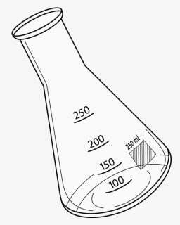 Flask Drawing 250 Ml - Line Art, HD Png Download, Free Download