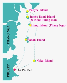 James Bond By Speed Boat - James Bond Island Tour Map, HD Png Download, Free Download