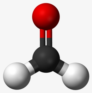 Picture A Water Molecule Two Hydrogen Atoms Attached - H2co Ball And Stick Model, HD Png Download, Free Download