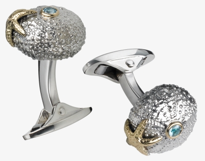 Patrick Mavros Sea Urchin Starfish Cufflinks In Silver - Body Jewelry, HD Png Download, Free Download