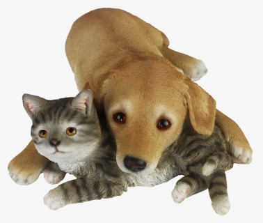 Labrador Pup With Kitten Lying, HD Png Download, Free Download