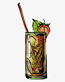 Strawberry Mojito Cocktail Clip Arts - Transparent Mojito Clip Art, HD Png Download, Free Download