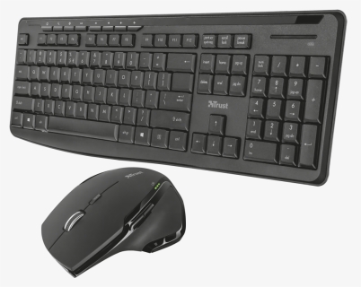 Evo Silent Wireless Keyboard With Mouse - Trust Evo Silent Wireless Keyboard With Mouse, HD Png Download, Free Download