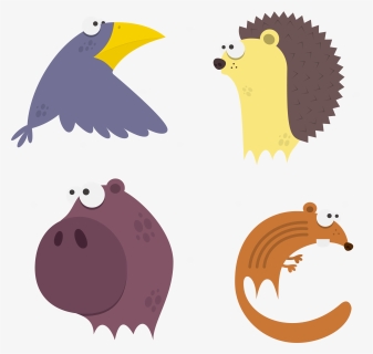 Clip Art Crow Clipart Fox - Cute Animals Vector, HD Png Download, Free Download