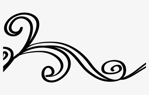 Swirl Black Design Png , Png Download - Clip Art Swirly Designs, Transparent Png, Free Download