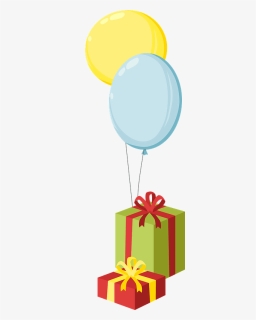 Birthday Gifts And Balloons Clipart, HD Png Download, Free Download