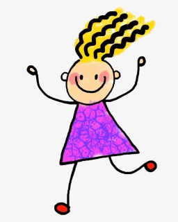 Running Girl Cartoon - Positive Thinking Cartoon Girl, HD Png Download, Free Download