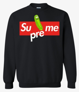 Pickle Rick And Supreme Logo Funny T Shirt Sweatshirt - Saba Banana, HD Png Download, Free Download