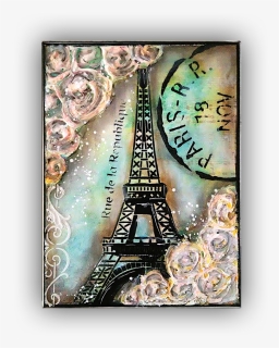 Mixed Media Eiffel Tower, HD Png Download, Free Download