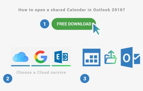 How To Open Shared Calendar In Outlook - Microsoft Exchange Server, HD Png Download, Free Download