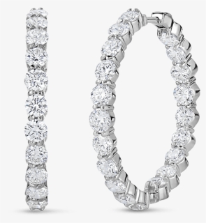 Huggy Earrings With Diamonds - Ring, HD Png Download, Free Download