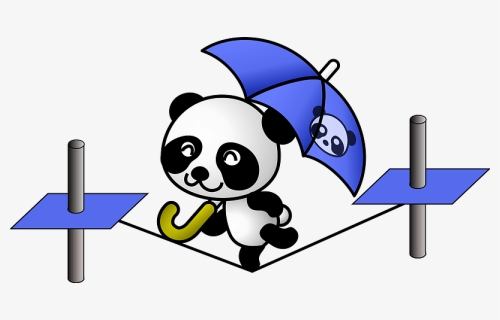 Panda Tightrope Walker Clipart - Tightrope Walker Circus Clipart, HD Png Download, Free Download