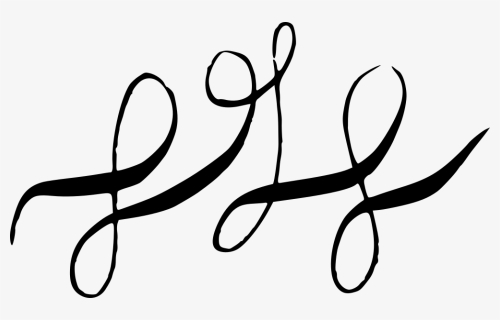 Calligraphic Swirls Flourishes 3 - Line Art, HD Png Download, Free Download