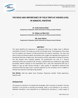 Importance Of Field Trip Pdf, HD Png Download, Free Download