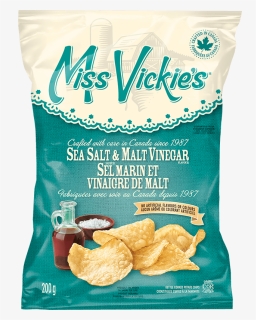 Miss Vickie"s® Sea Salt & Malt Vinegar Kettle Cooked - Miss Vickie's Sea Salt And Vinegar Chips, HD Png Download, Free Download