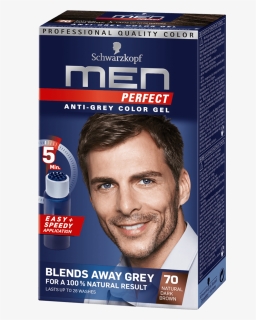 Men Perfect Com Anti Grey Color Gel 70 Natural Dark - Hair Color For Men Brands, HD Png Download, Free Download