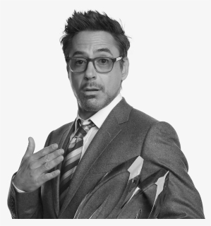 High Quality Robert Downey Junior Black And White Blank - Robert Downey Jr Class, HD Png Download, Free Download