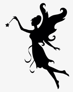 Fairy With Wand Silhouette , Png Download - Fairy With Wand Silhouette, Transparent Png, Free Download