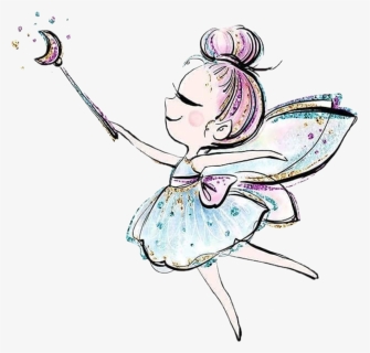 #watercolor #fairy #ballerina #princess #glitter #sparkles - Karamfila Fairy, HD Png Download, Free Download