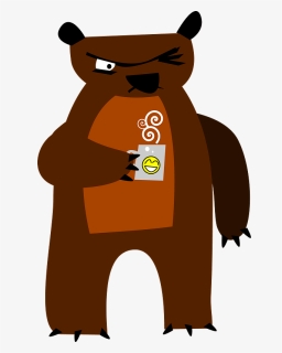 Sleepy Bear With Coffee Clipart, HD Png Download, Free Download