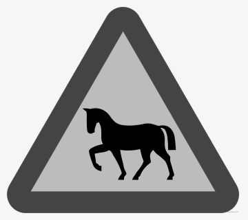 Horse Sign Clipart - Horse Rider Drawing Silhouette, HD Png Download, Free Download