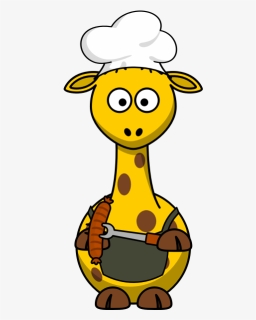 Vector Image Of Chef Giraffe - Cartoon Giraffe, HD Png Download, Free Download