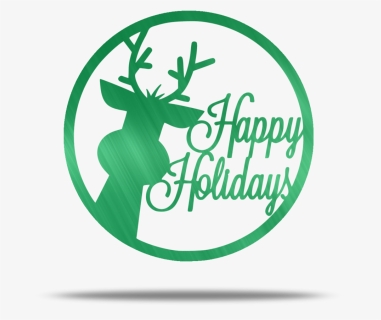 Happy Holidays Reindeer Steel Wall Sign - Easter, HD Png Download, Free Download