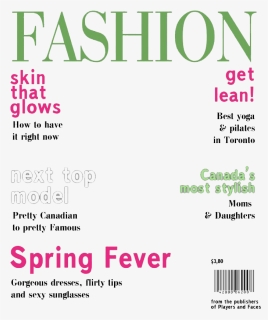 Fashion Magazine Cover Transparent - International Fashion Group, HD Png Download, Free Download
