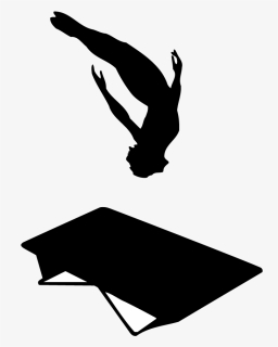 Tumbling Silhouette At Getdrawings - Gymnastics Trampoline Silhouette, HD Png Download, Free Download